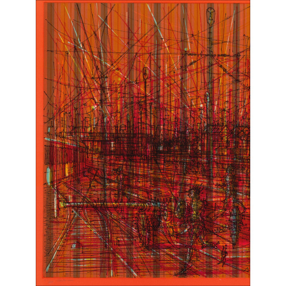 Jean Carzou - Against the Flow 1975 | Original Lithograph