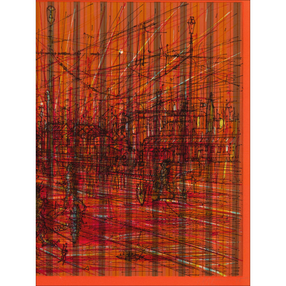 Jean Carzou – Contre-voie 1975 | Originele lithografie