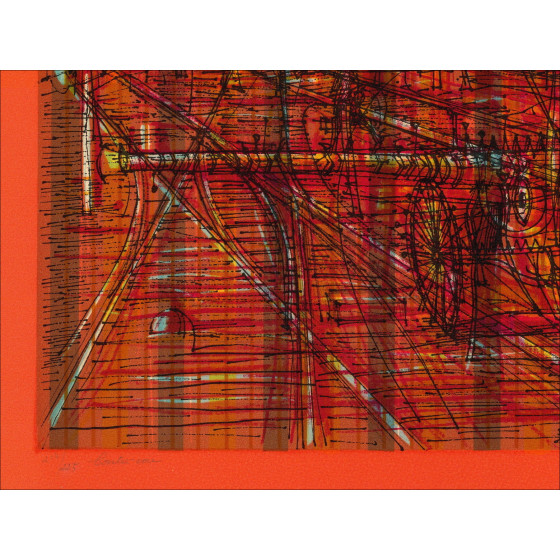 Jean Carzou - Against the Flow 1975 | Original Lithograph