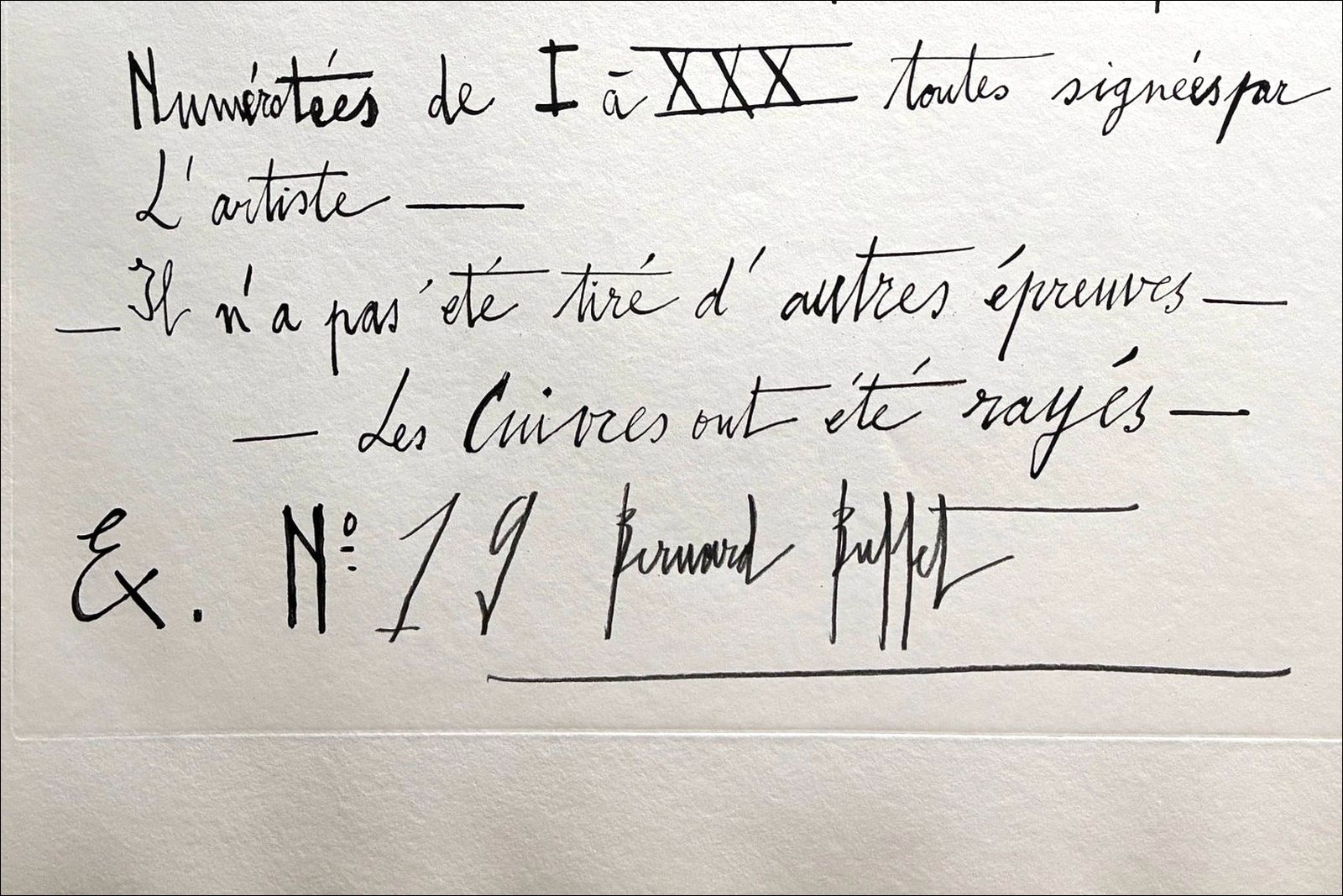 Bernard Buffet - L'Enfer de Dante 1977 - Pointes sèches signées