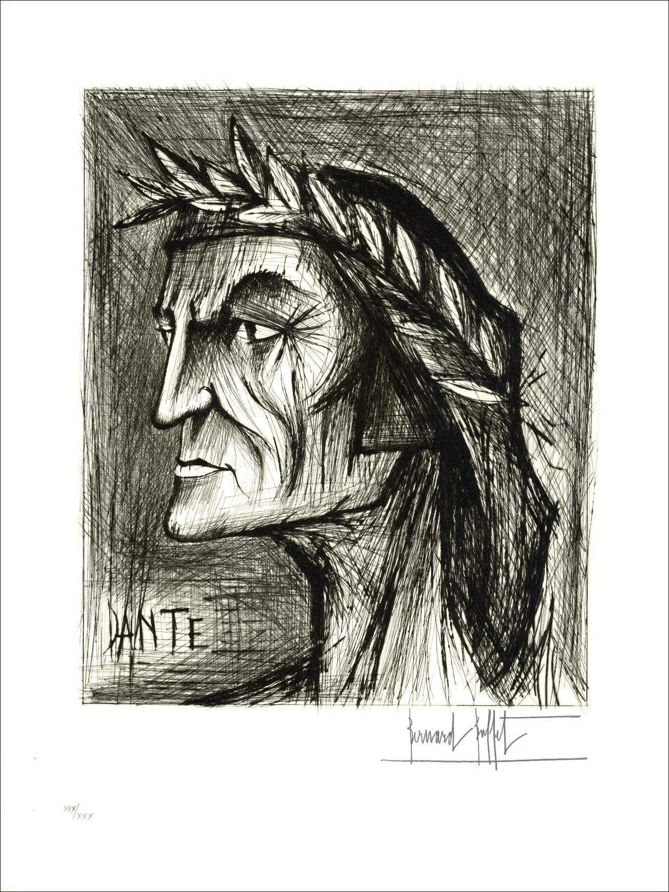 Bernard Buffet - L'Enfer de Dante 1977 - Drypoints hand-signed