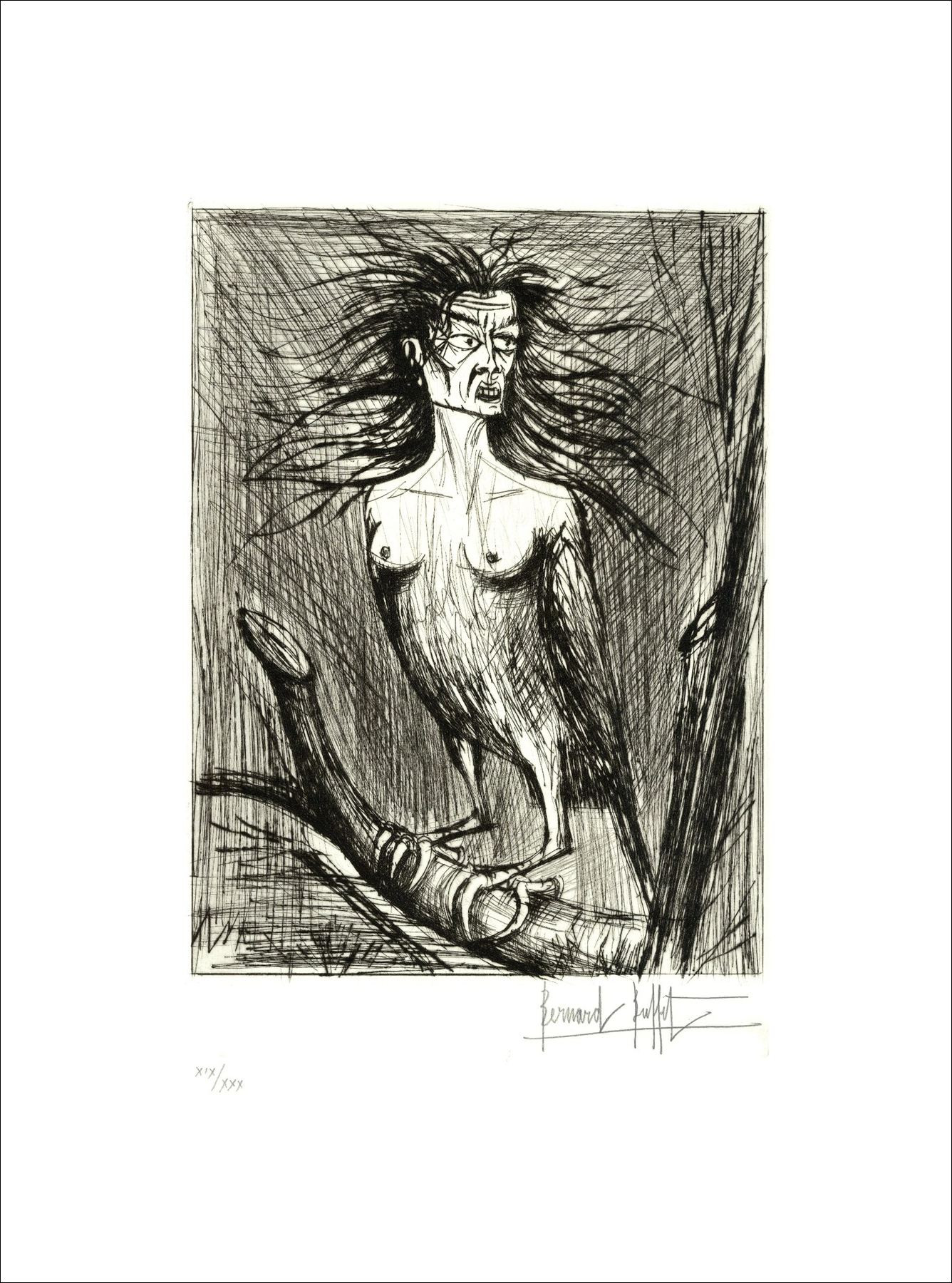 Bernard Buffet - L'Enfer de Dante 1977 - Drypoints hand-signed