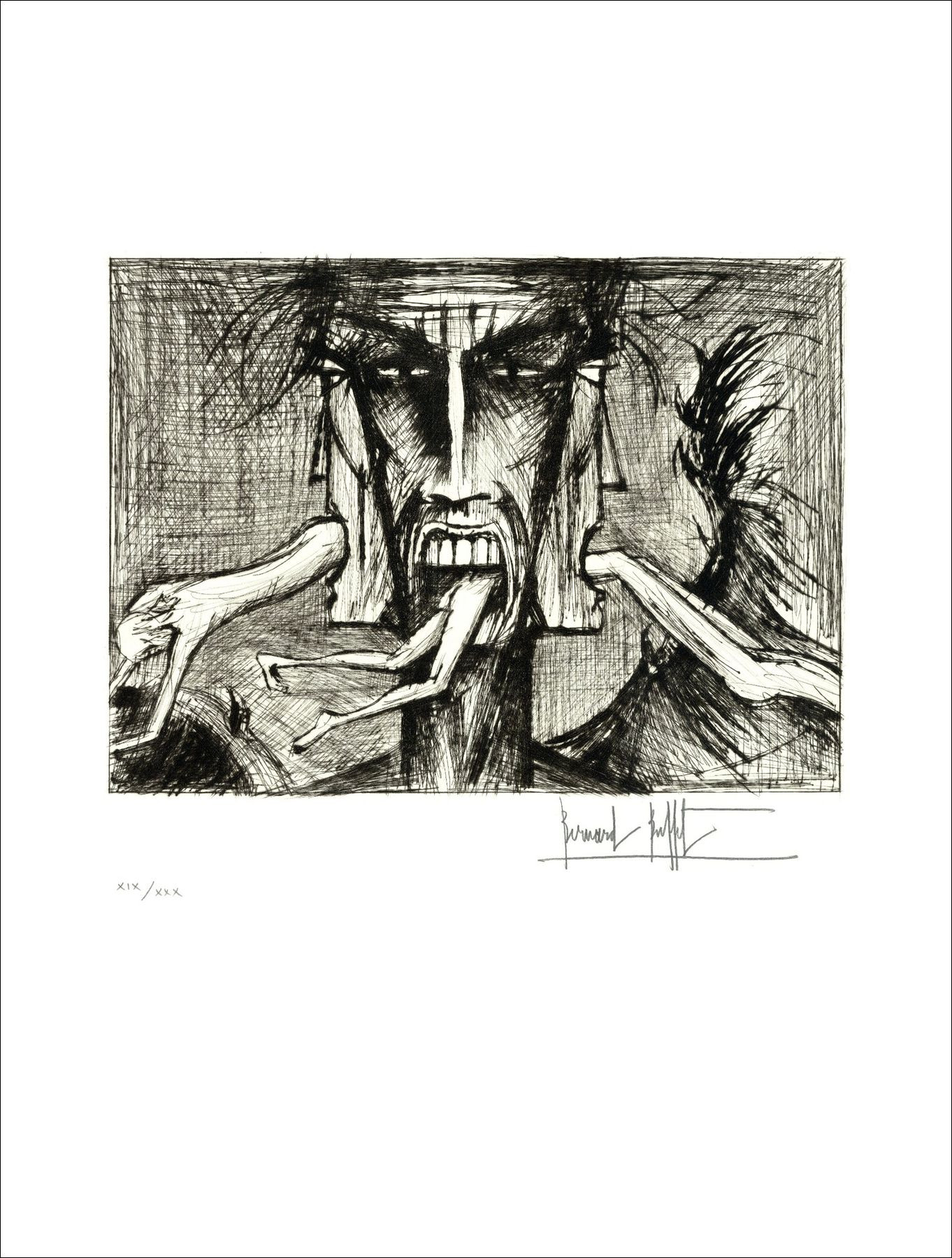Bernard Buffet - L'Enfer de Dante 1977 - Drypoints hand-signed