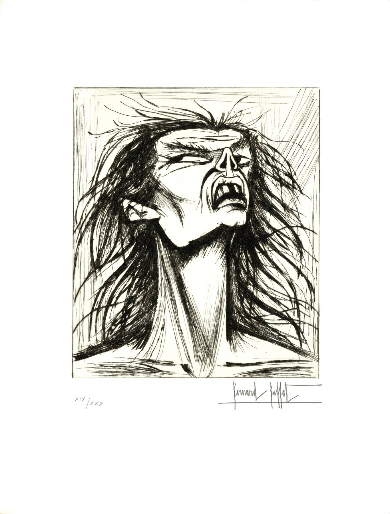 Bernard Buffet - L'Enfer de Dante 1977 - Drypoints hand-signed