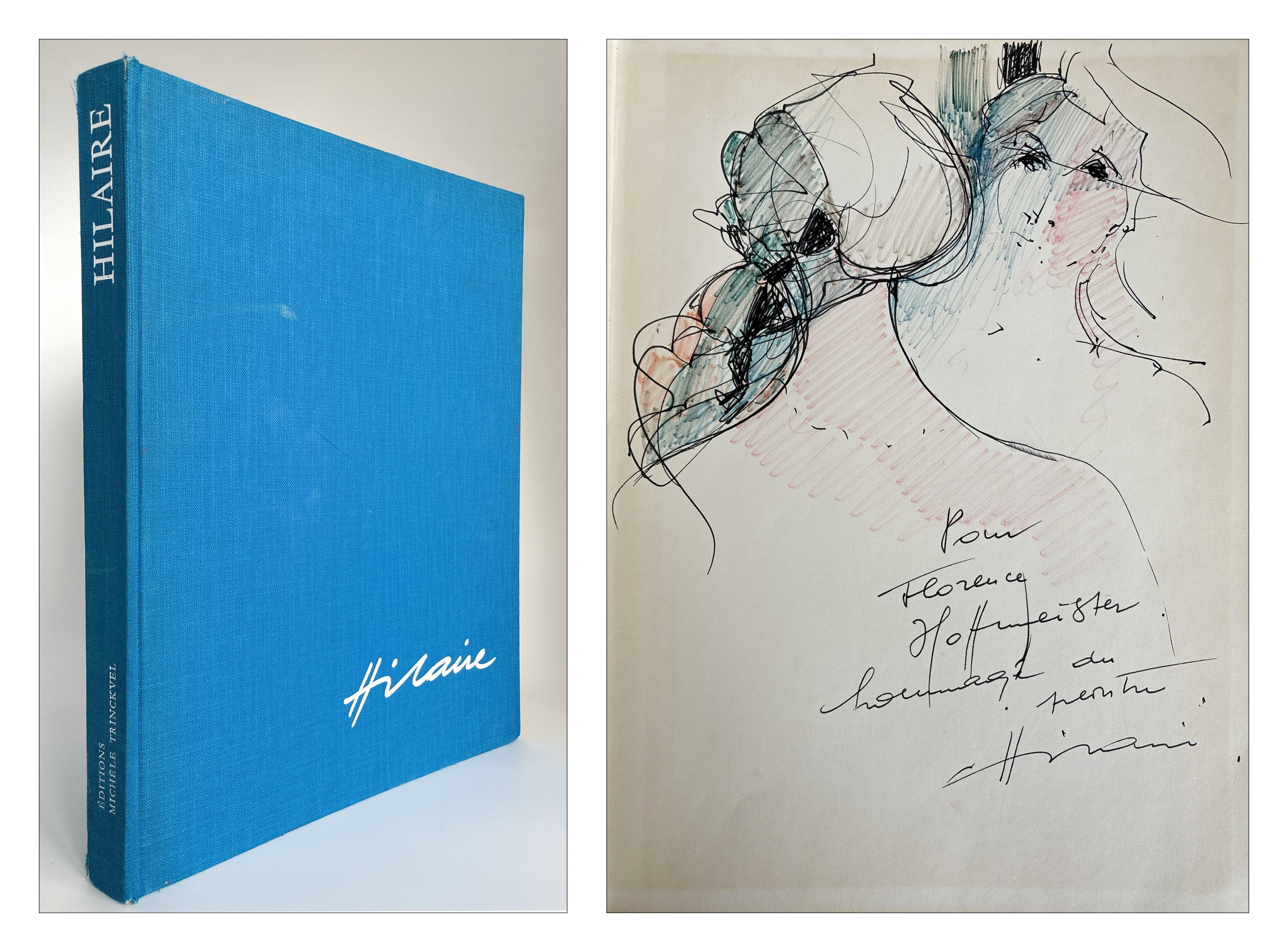 Camille Hilaire - Ouvrage avec dessin original signé, circa 1975