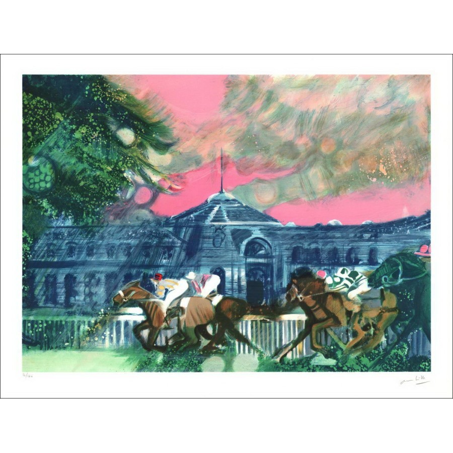 Koop Oorspronkelijke Lithographie AMBILLE Paul De grote stallen