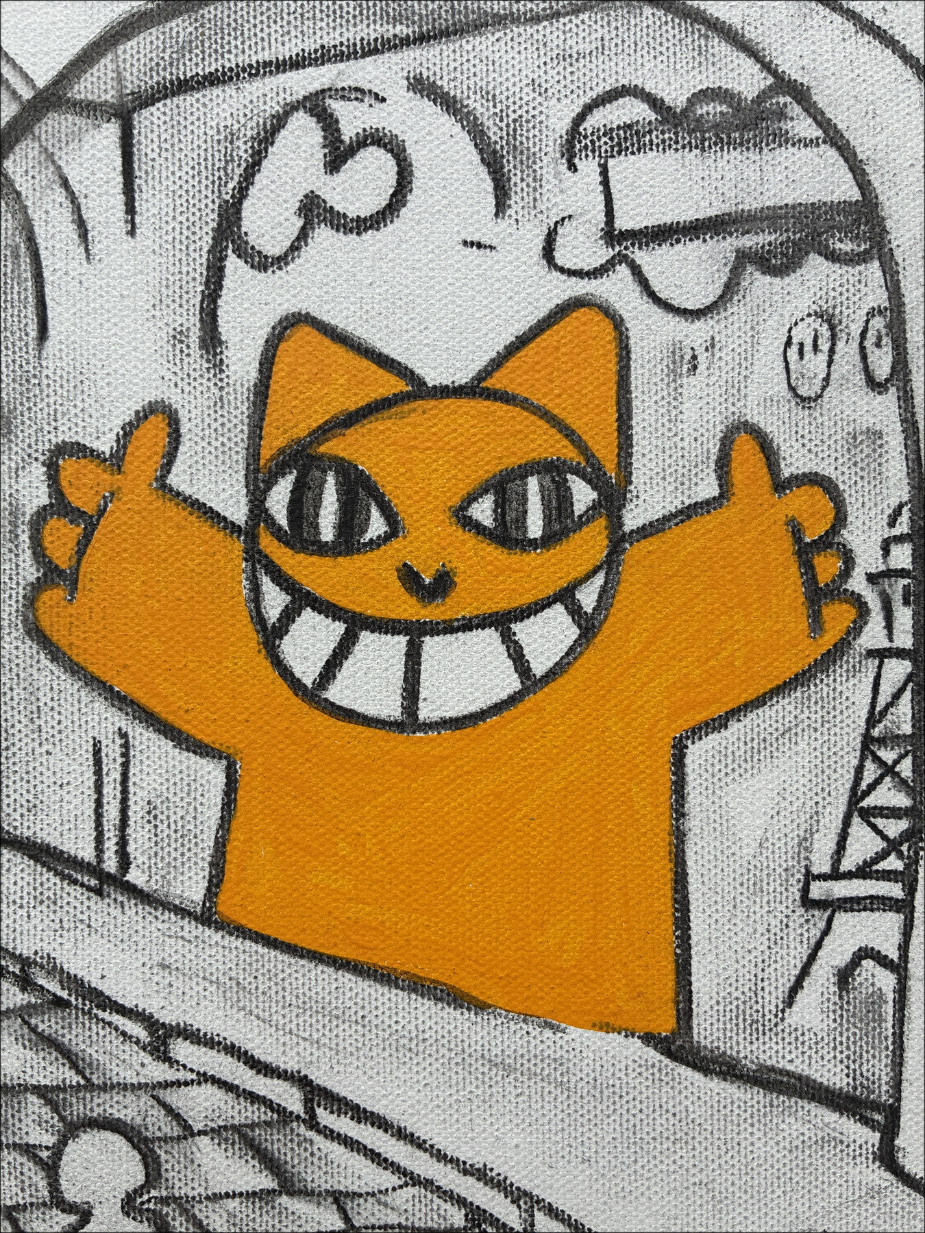 M.Chat (Thoma Vuille) - Passage des Abbesses, acrílico 2026