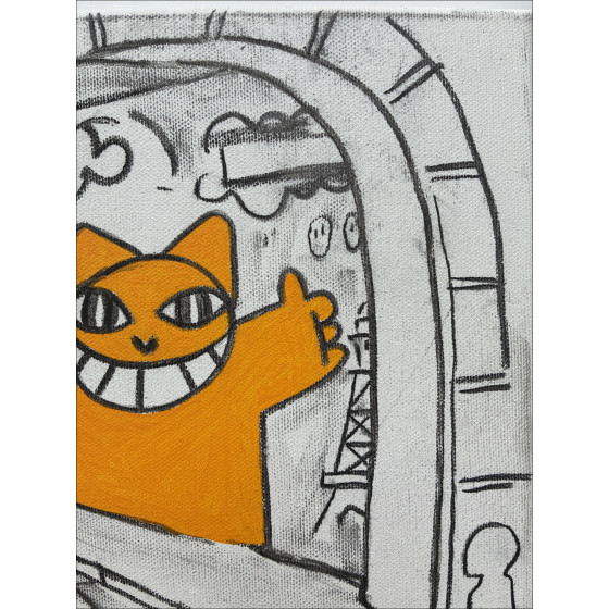 M.Chat (Thoma Vuille) - Passage des Abbesses, acrylic 2026