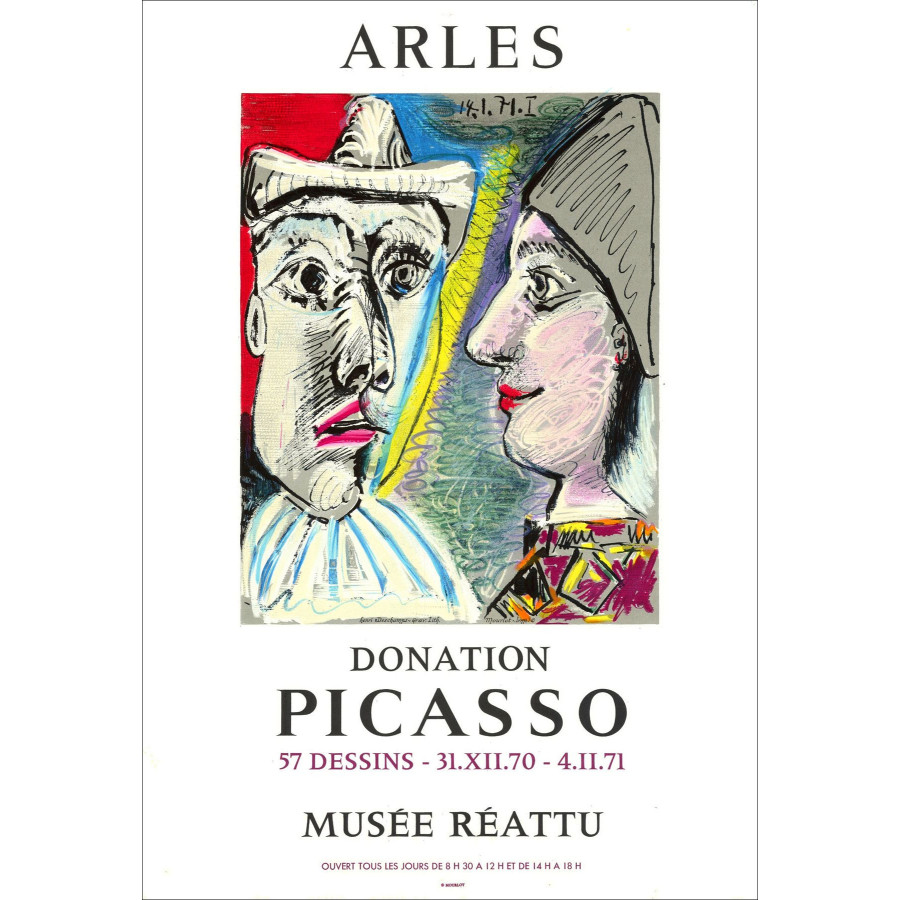 PICASSO Pablo - Lithographie "Ausstellungsmuseum REATTU, Arles" 72x49cm - 1970