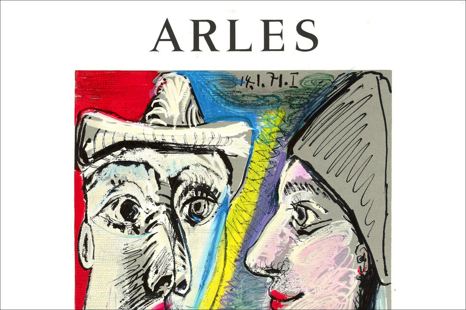 PICASSO Pablo - Lithographie "Ausstellungsmuseum REATTU, Arles" 72x49cm - 1970