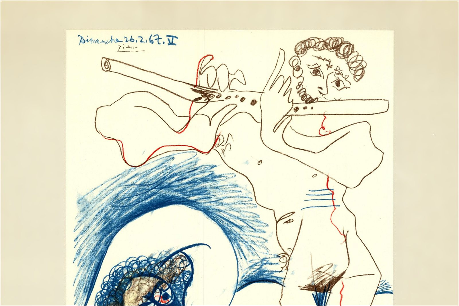PICASSO Pablo - Litografía "Galería de exposiciones Louise Leiris, París" 71x50cm - 1968
