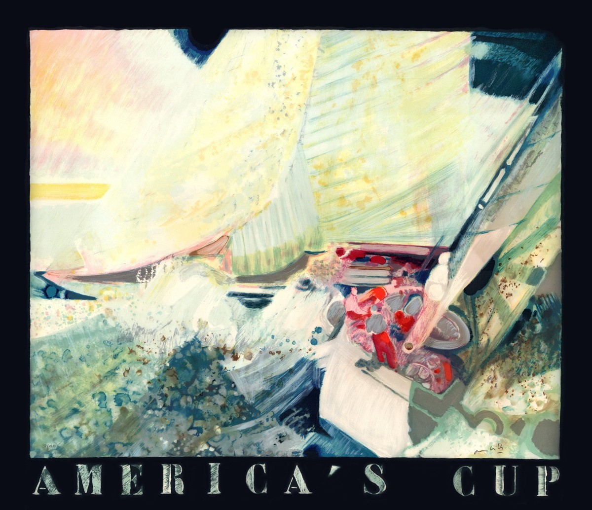 Acquista America's Cup de Paul Ambille Litografia originale