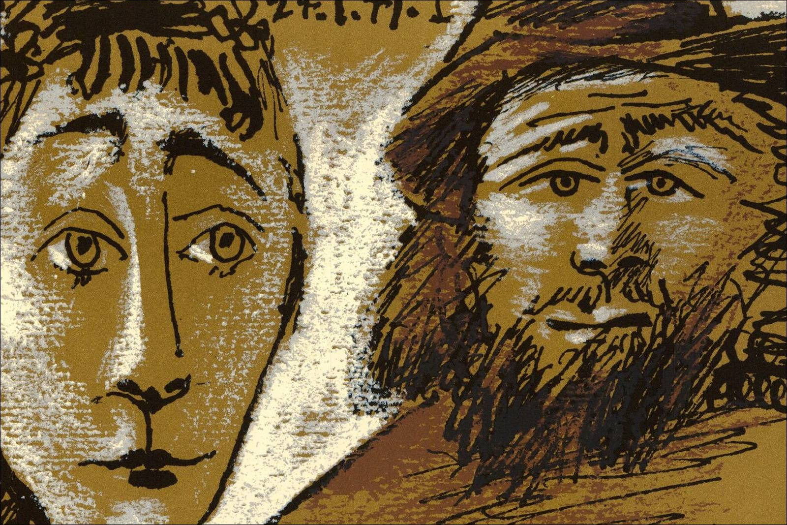 PICASSO Pablo - "Expositie van nieuwe tekeningen, Parijs" 66x50cm - 1971