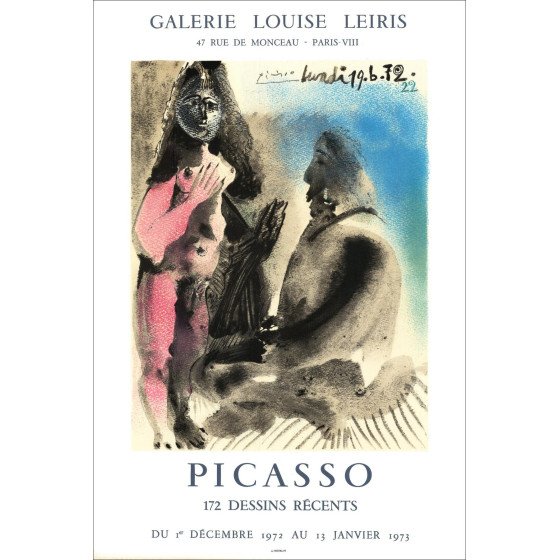 Purchase Lithograph Pablo PICASSO Exhibition 172 recent drawings 1973