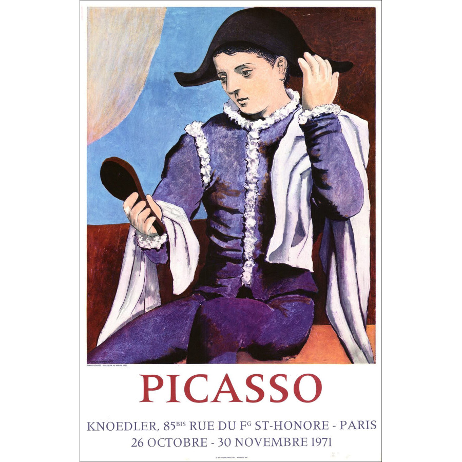 Picasso, Arlequin au miroir, Galerie Knoedler 1971 | Galerie 125