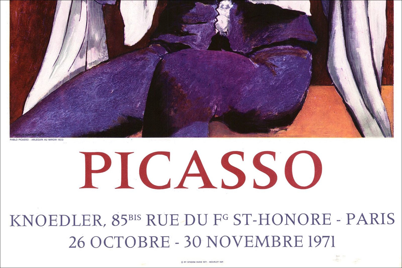 Buy Pablo PICASSO Lithograph Knoedler Gallery, Paris 1971
