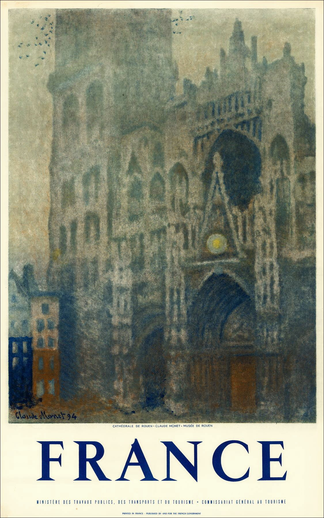 Monet, Cathédrale de Rouen, lithographie Mourlot 1950 | Galerie 125