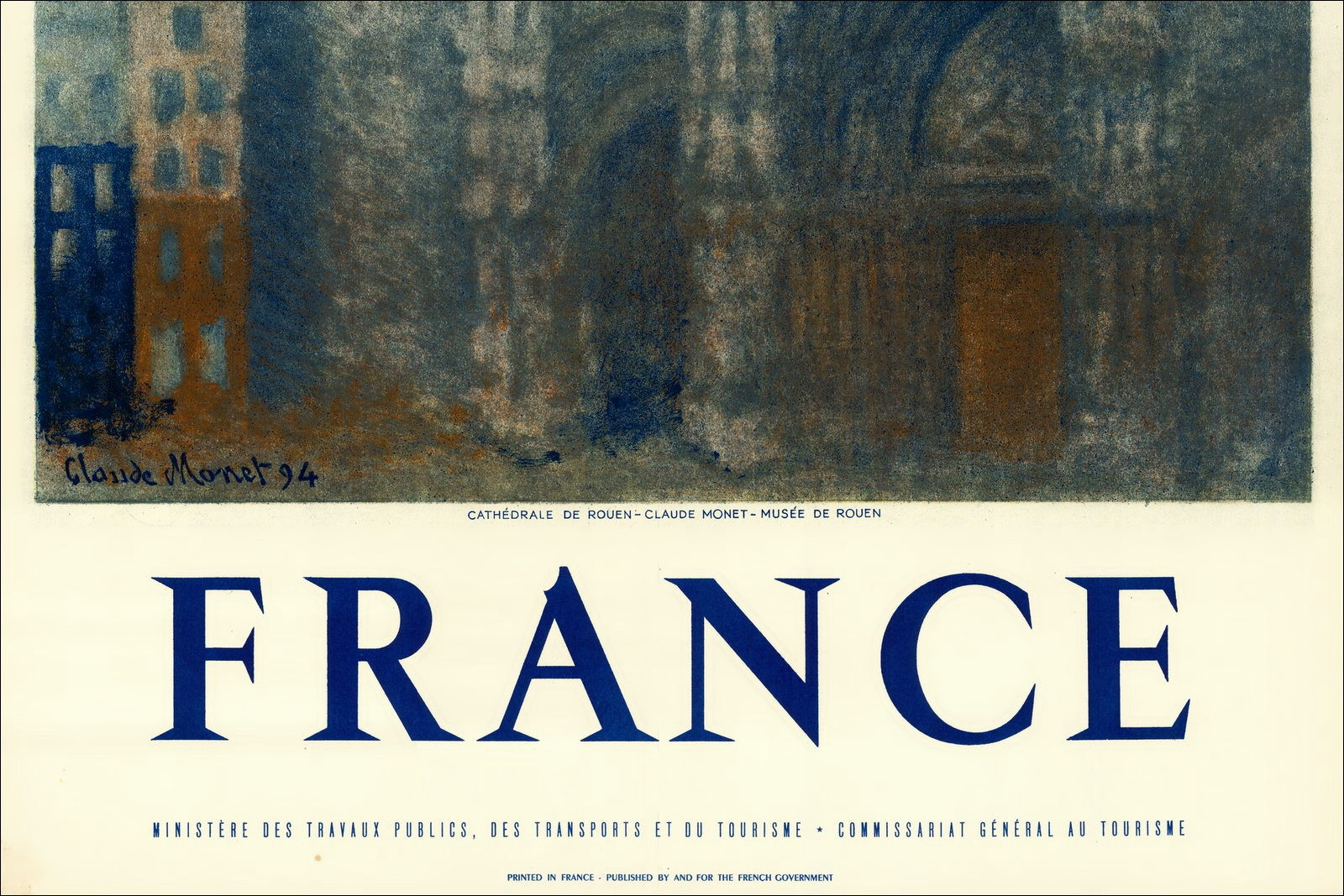 Monet, Cathédrale de Rouen, lithographie Mourlot 1950 | Galerie 125