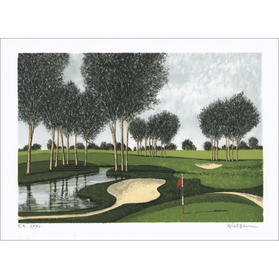 Original Lithograph The Golf numbered and signed on sale 