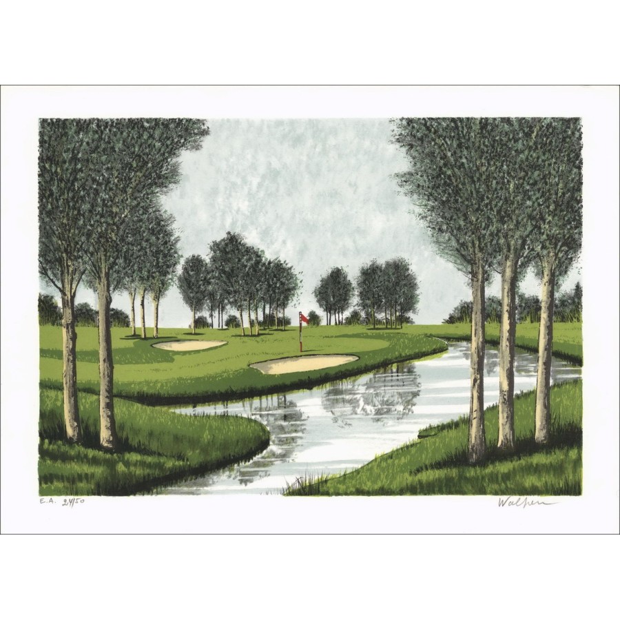 De Golf lithographie Original, getekend en genummerd
