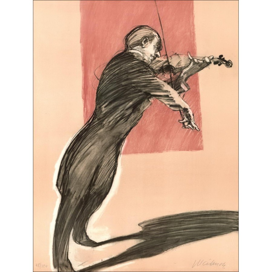 Compra Litografía original Claude Weisbuch El Gran Violinista