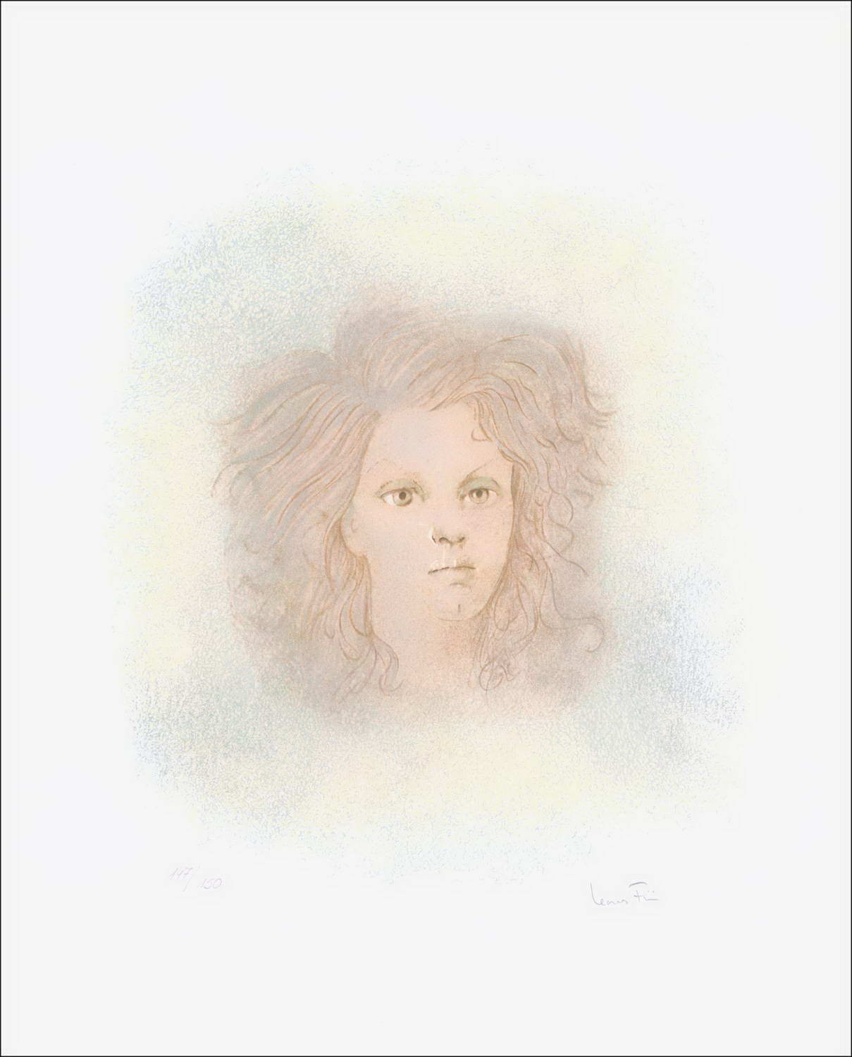 Visage de Femme Lithographie Originale de Léonor FINI à acheter