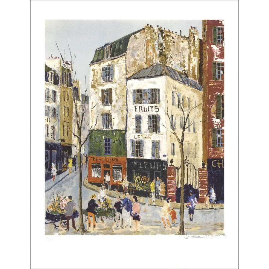 Jacques Bouyssou - París, Montmartre, calle comercial
