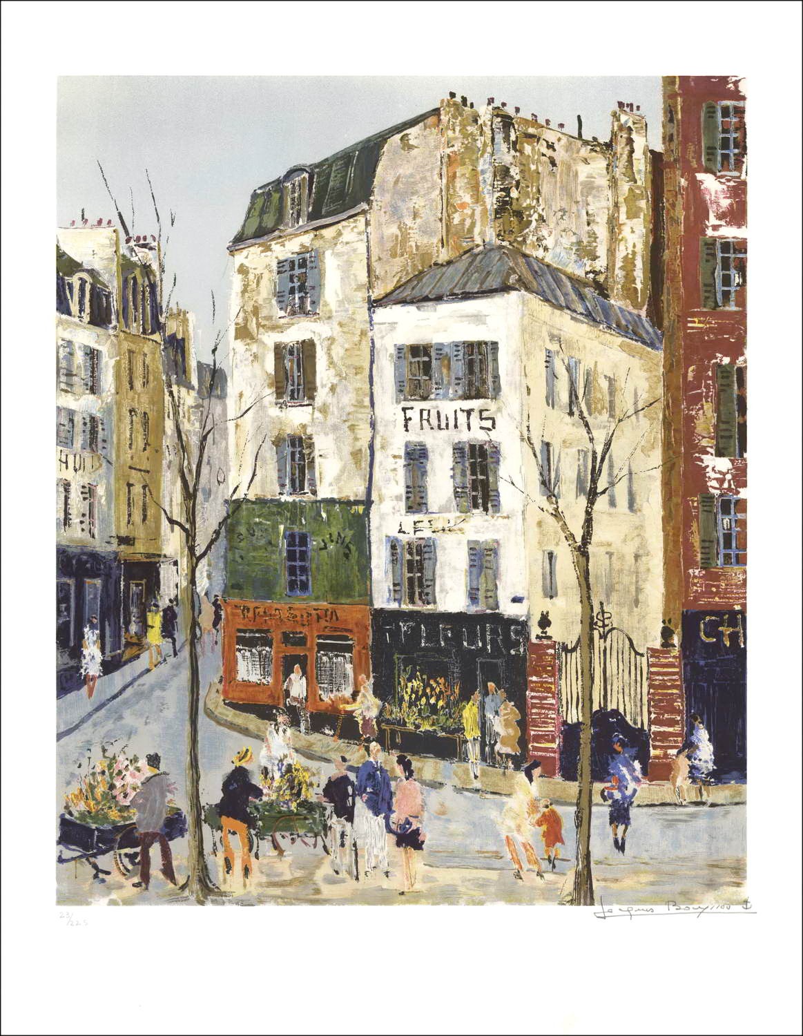 Jacques Bouyssou - París, Montmartre, calle comercial