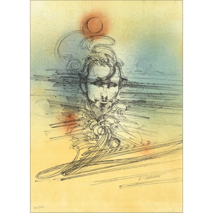 Roger-Louis Chavanon - Litografia originale "Ritratto" 75x55cm
