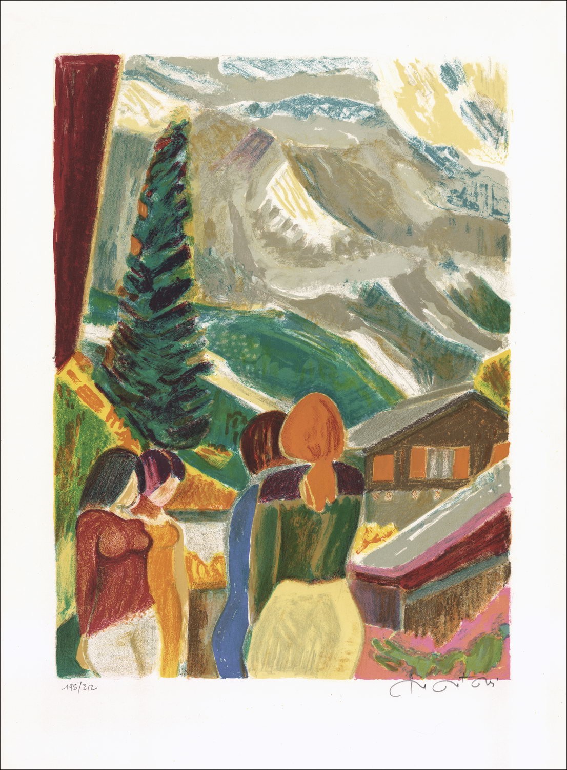 Roger Mfra_LatnANÉ - Lith Origin Original "A lafra_Latnne" 72x52cm