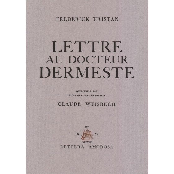 Compra grabaciones originales Claude Weisbuch carta al Dr. Dermeste 1975