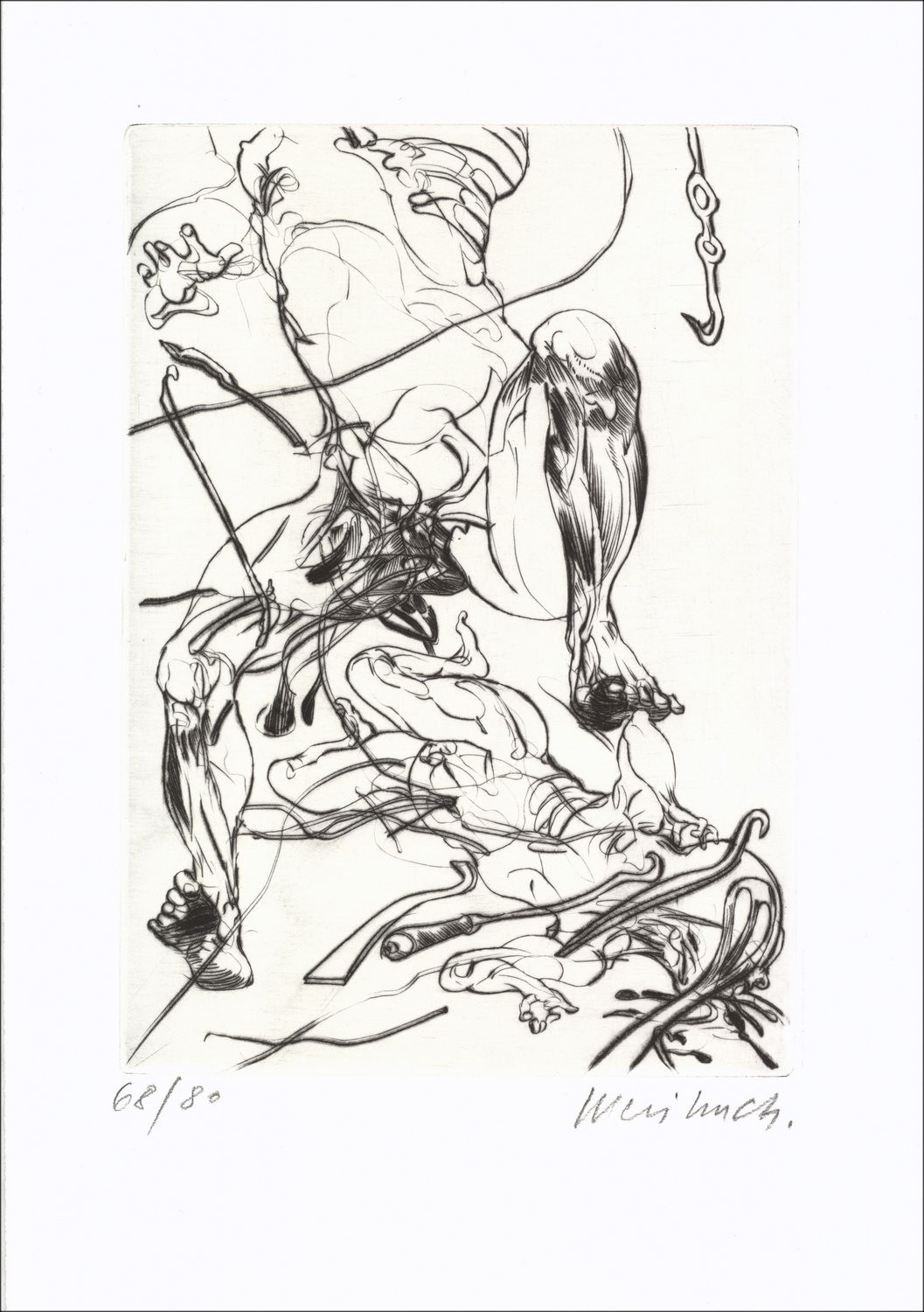 Acquista le incisioni originali Claude Weisbuch Lettera al Dr. Dermeste 1975