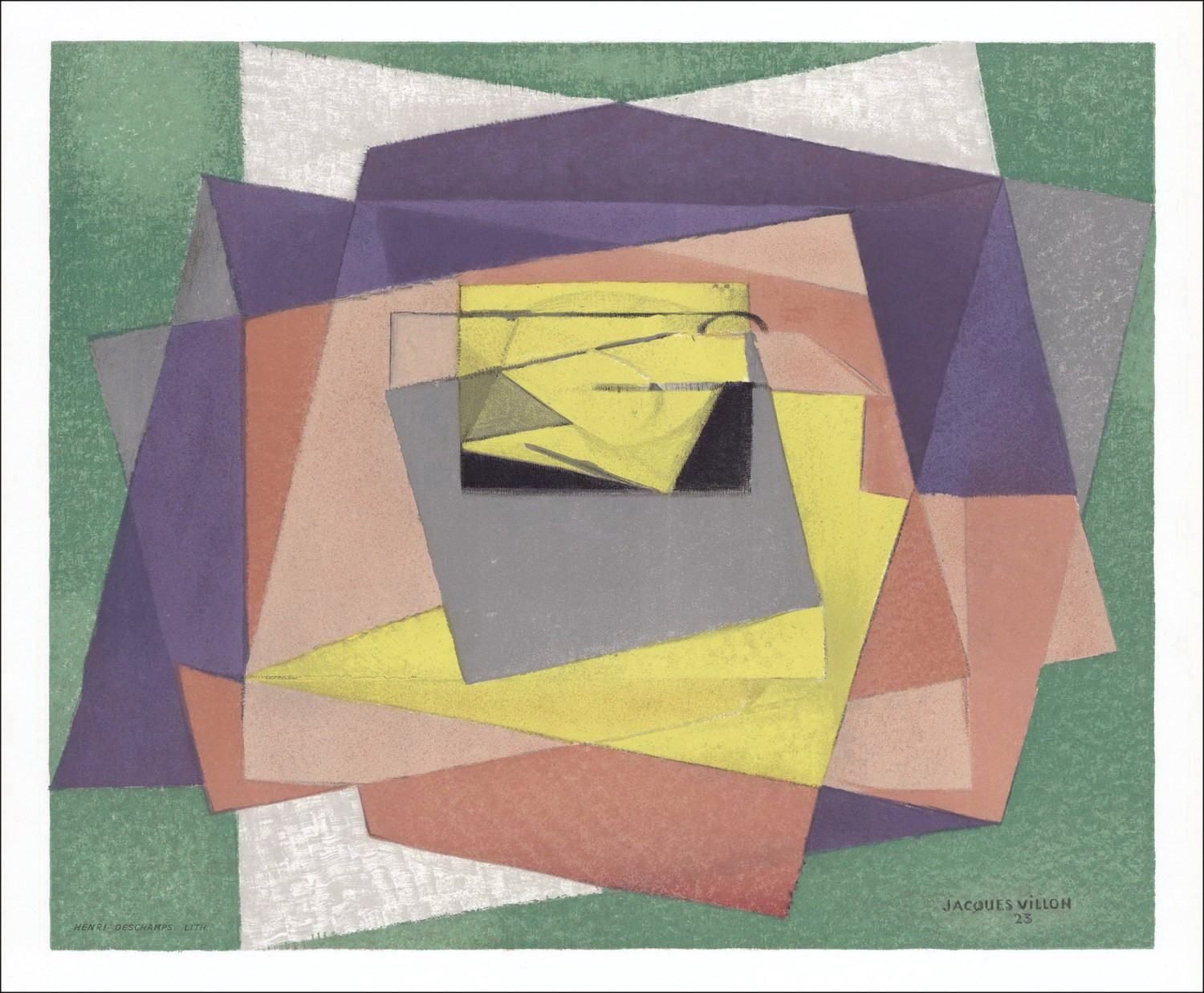 Jacques Villon - Litografía "Composición" Mourlot 1961 - 43x51cm