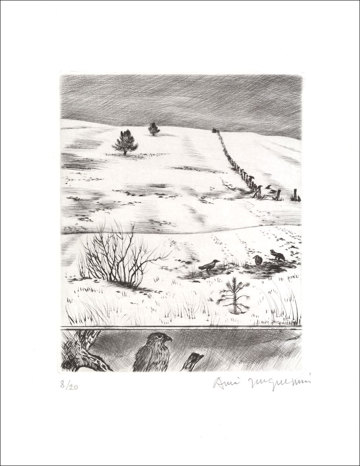 Acheter Paysage 05 André JACQUEMIN Gravure Originale  1984