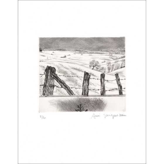 Acquista il paesaggio di incisione originale 12 di André Jacquemin del 1984