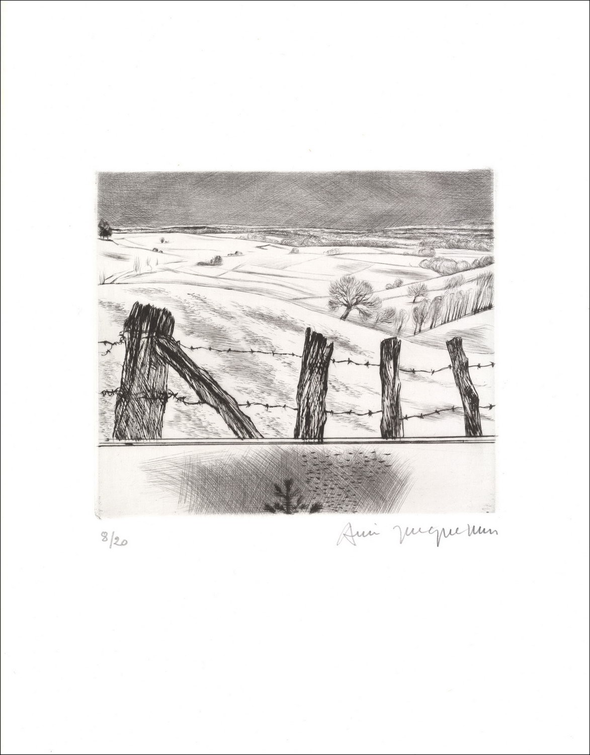 Achat Gravure Originale Paysage 12 de André JACQUEMIN de 1984