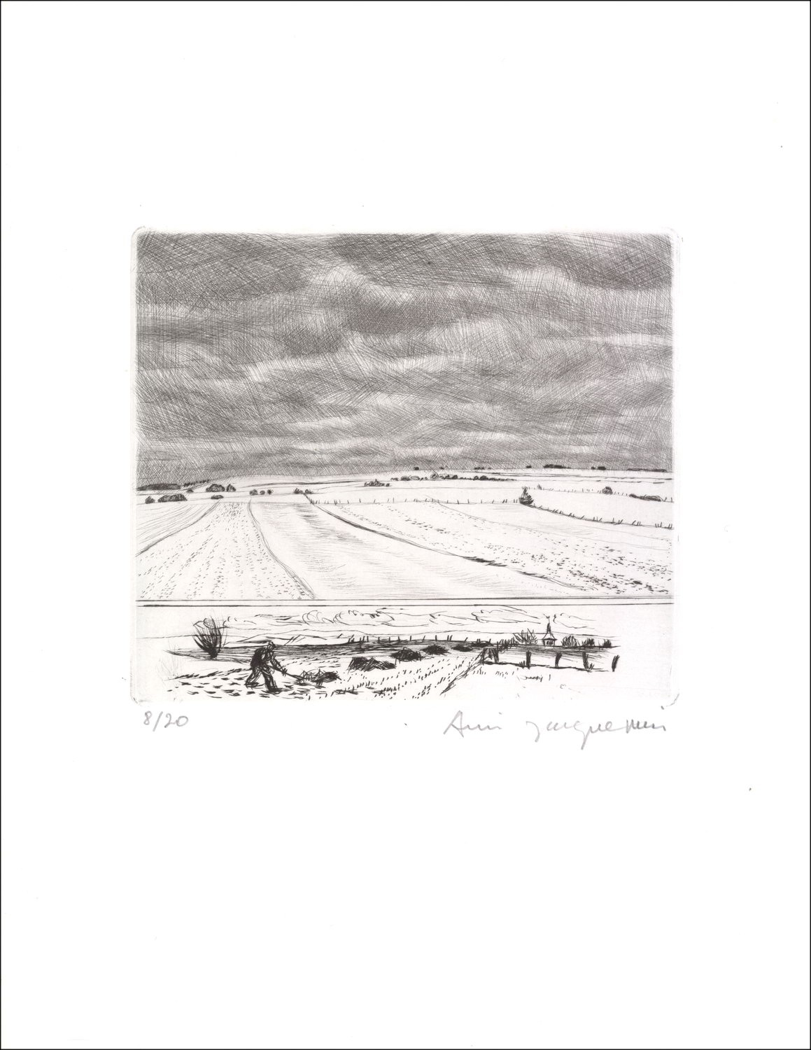 Acheter Paysage 15 André JACQUEMIN Gravure Originale de 1984
