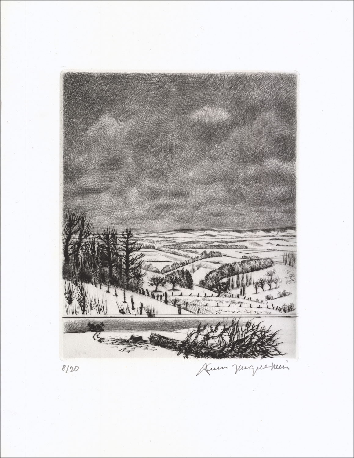 Buy Landscape 16 André JACQUEMIN Original Gravure of 1984