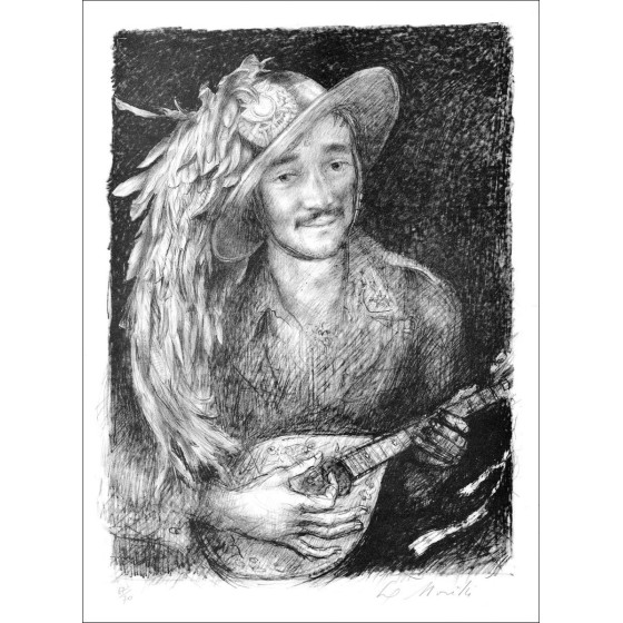 Moretti Lucien Philippe - Original-Lithographie "Die Musiker"