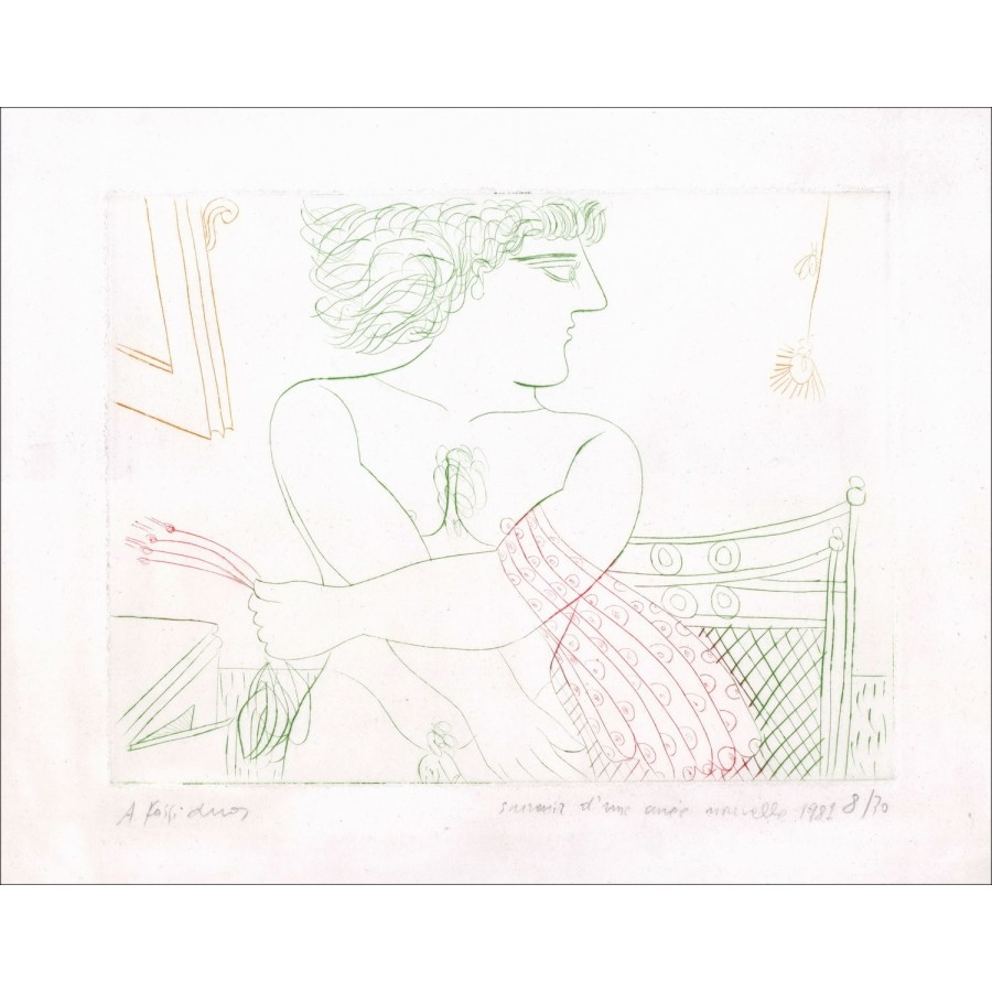 Alekos Fassianos - Originalgravur "Charakter" 25x33cm in Bleistift signiert