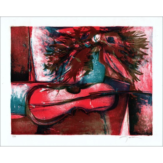 Acquista Claude Gaveau Litografia originale Petite ancora poco in violino