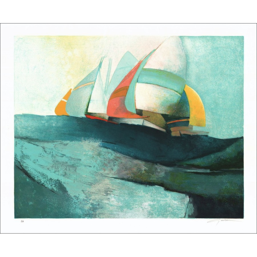Buy Claude GAVEAU Original Lithograph High Seas