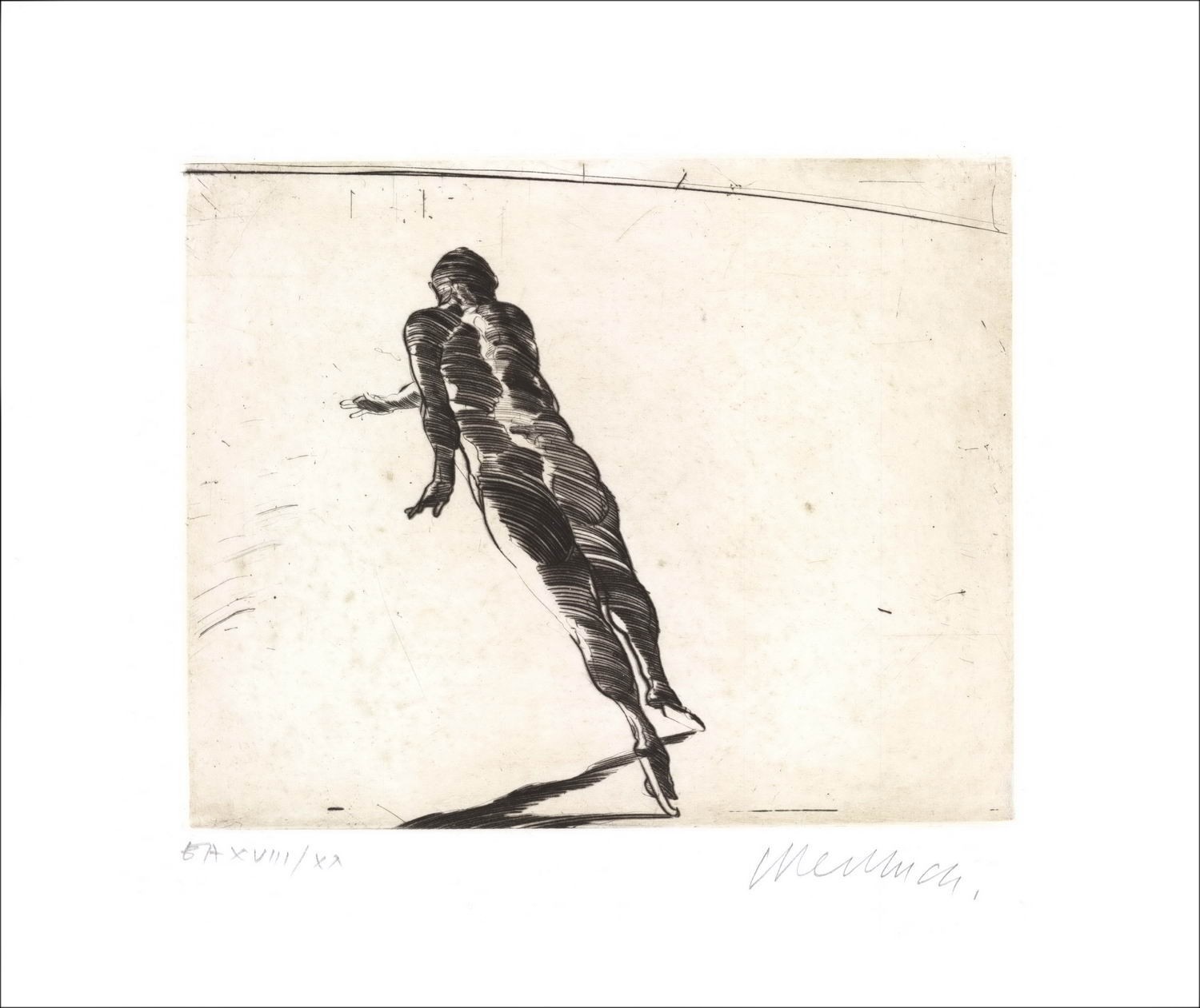 Buy Claude WEISBUCH On the ice skater Original engraving 1990