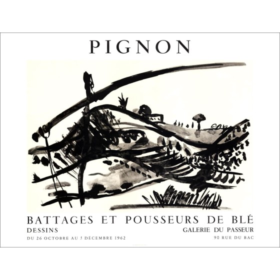 Edouard PIGNON - Lith " "Expositie Galerie du passeur, Parijs" 50x65cm - 1962