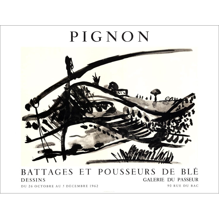 Edouard Pignon - Litografia "Galleria fiera del Passor, Parigi" 50x65cm - 1962