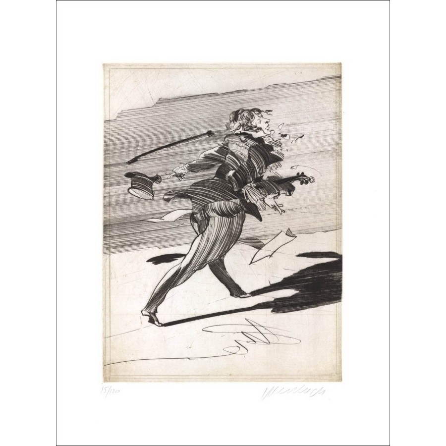 Comprar el violinista llevado Claude Weisbuch Original grabado 