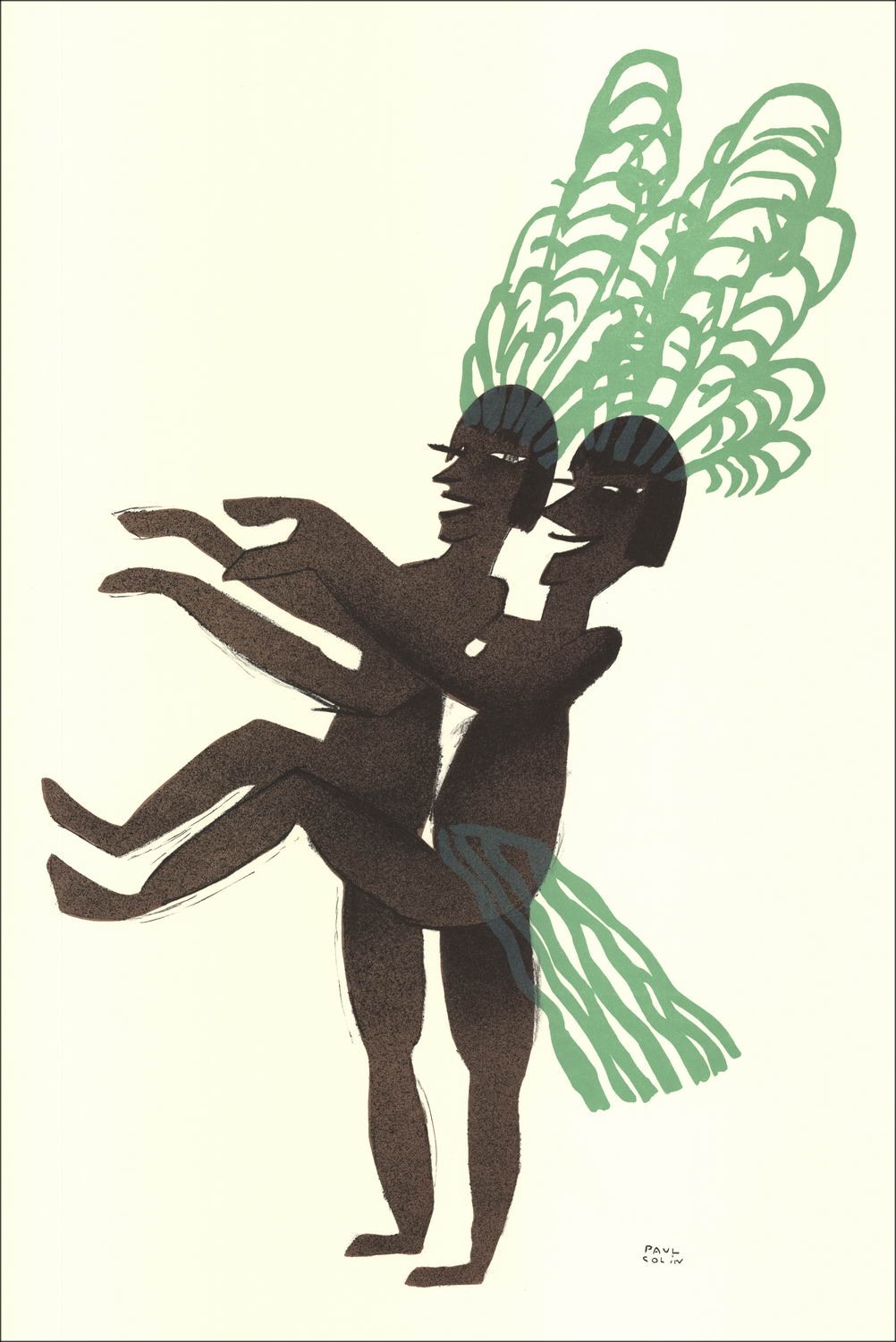 Paul Colin - Lithographie "Der schwarze Tumult 13" 48x32cm