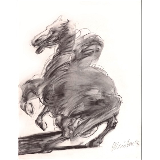 Kaufen Sie Cabré Horse Claude Weisbuch Original Bleistiftzeichnung 