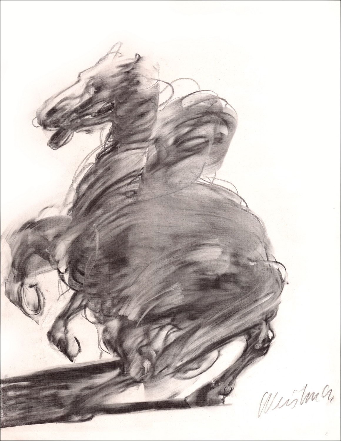 Comprar Cabré Caballo Claude Weisbuch Dibujo original Lápiz 