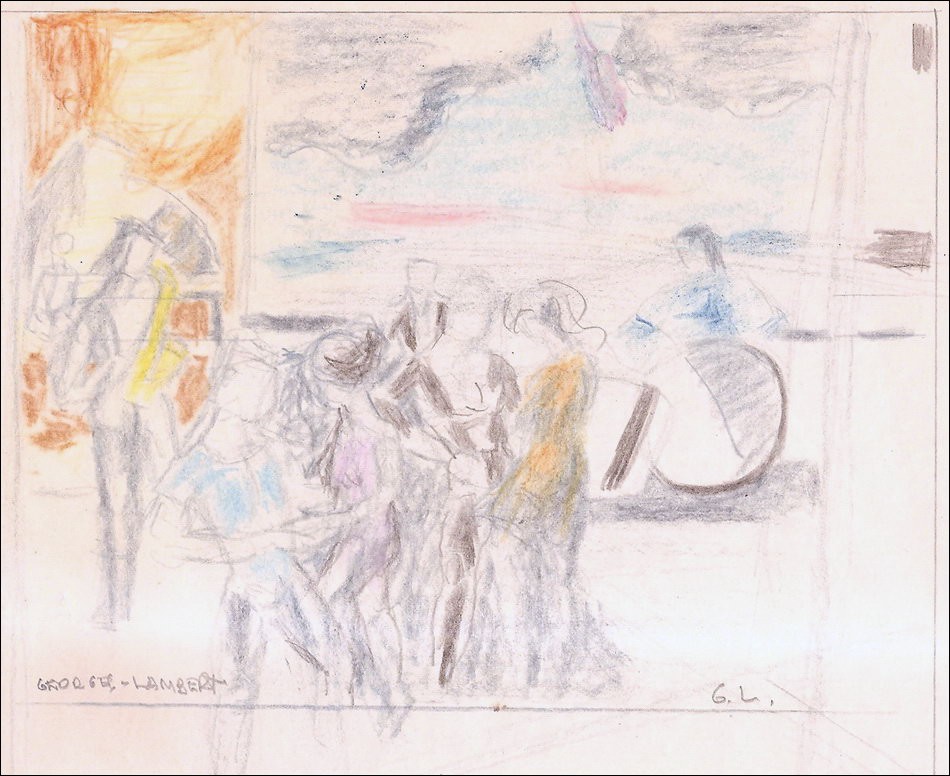 Georges Lambert: Dibujo original "La pelota"